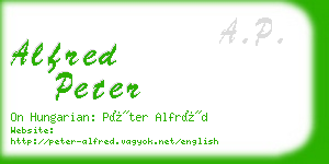 alfred peter business card